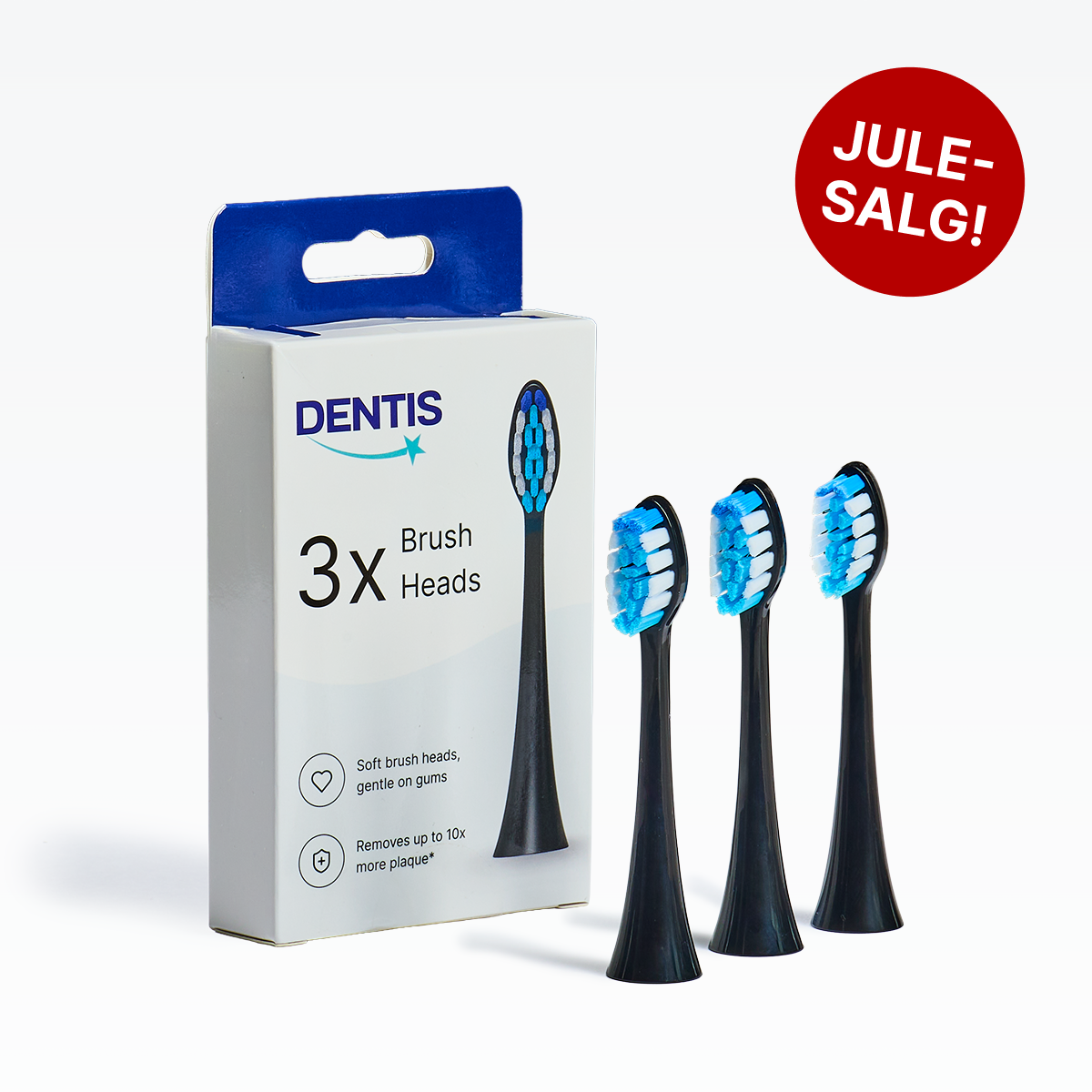 (3pk) D2 Pro Børstehoveder sort Dentis